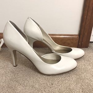White Nine West Heels